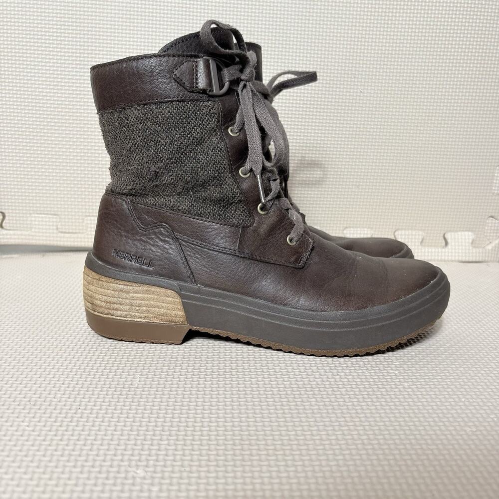 Merrell Womens Have Mid Lace-up Waterproof Brown Boots Size 7 Insulated Comfort - Picture 2 of 12